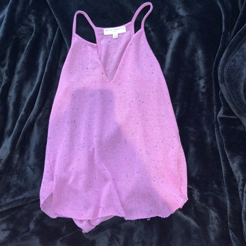 purple tank top